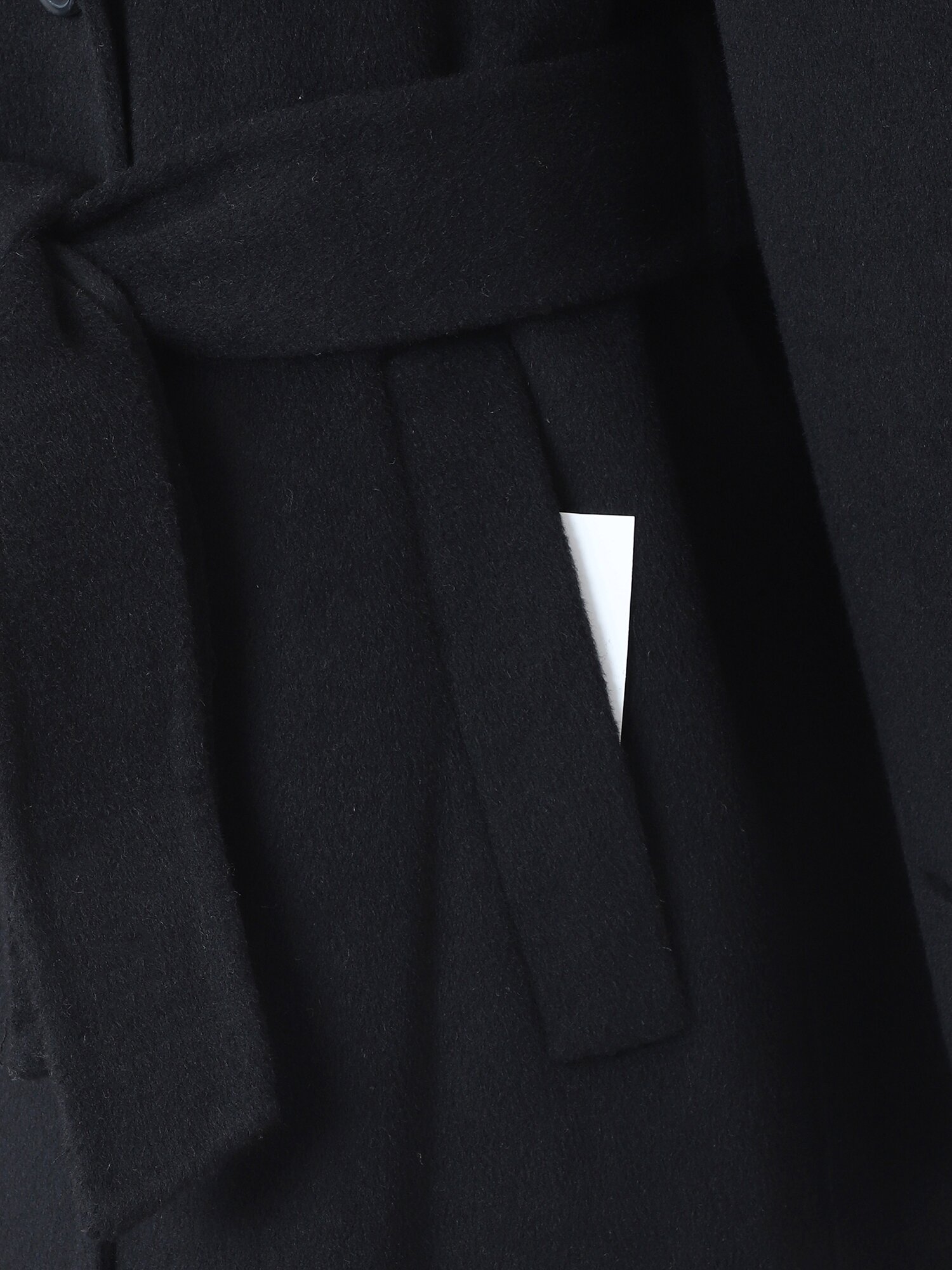 울 캐시미어 블렌드 더블 핸드메이드 코트 (BLACK)