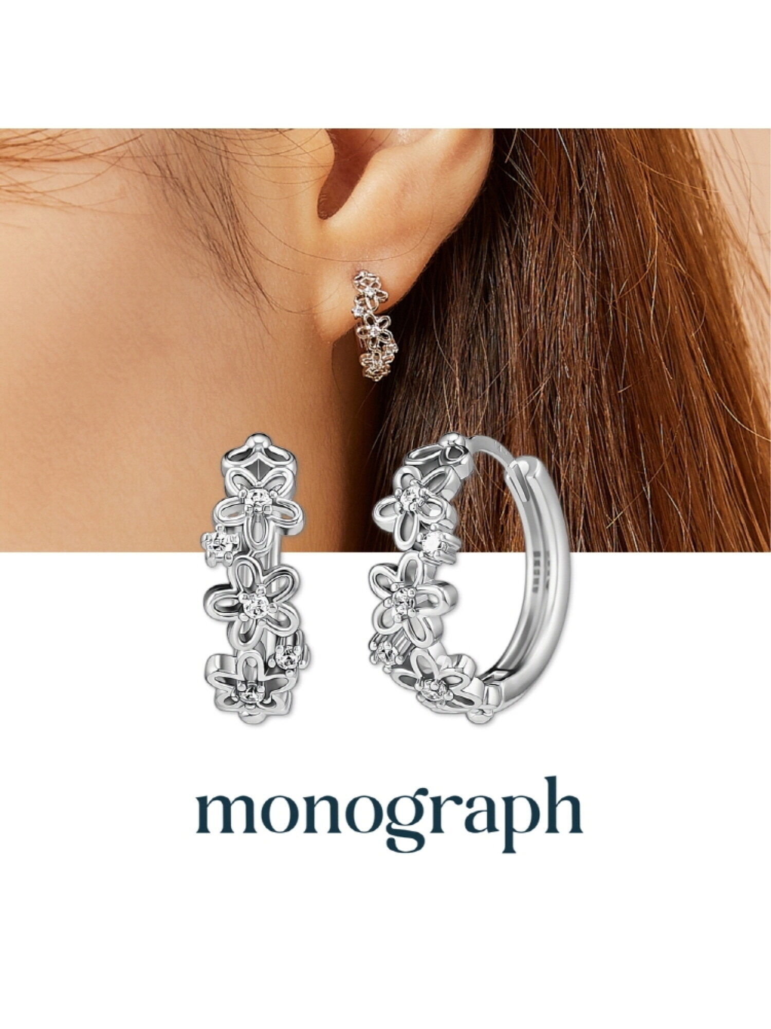 코델리아 귀걸이 화이트골드 MGER030S 14K Gold Plated