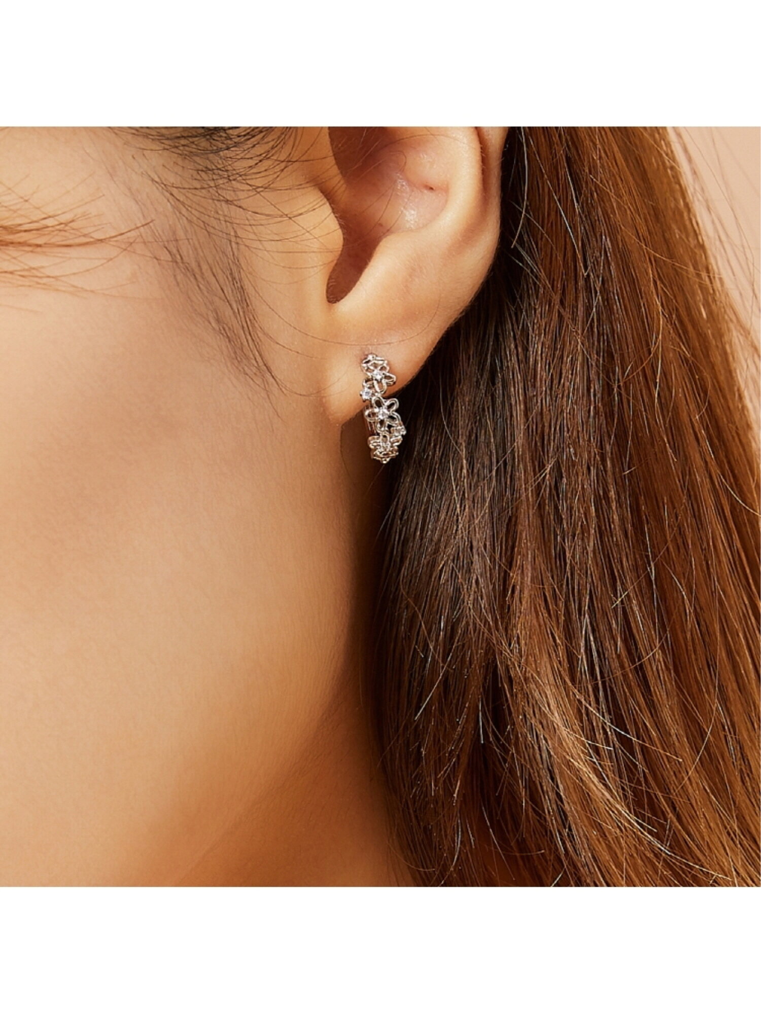코델리아 귀걸이 화이트골드 MGER030S 14K Gold Plated
