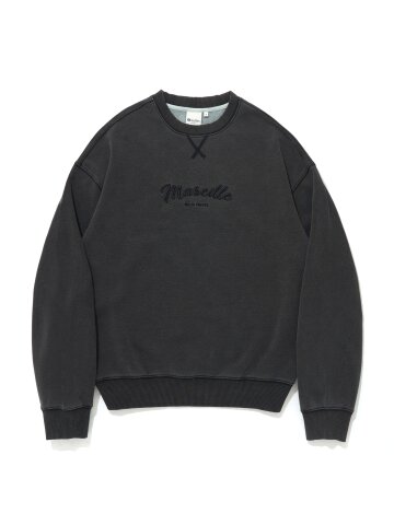 MARSEILLE PIGMENT CREWNECK_BLACK
