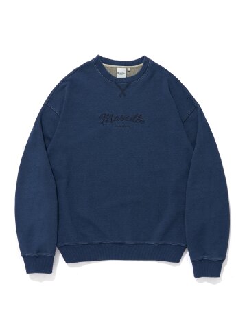 MARSEILLE PIGMENT CREWNECK_M.INDIGO