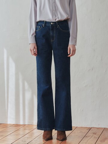 세미 부츠컷 데님 팬츠 / 인디고
