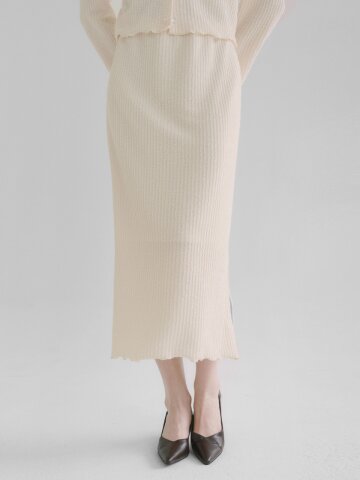 202509 CRINKLE SKIRT -CREAM