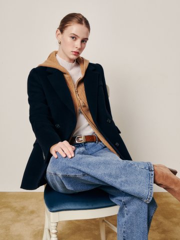 클래식 테일러드 숏 코트 