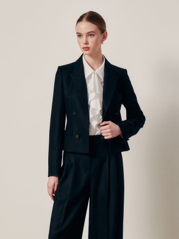 엣지 숏 테일러 재킷 