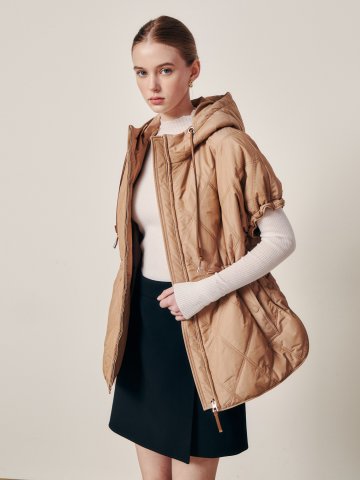 에어리 퍼프 퀼팅 후디 패딩 