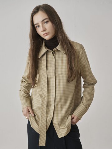 Cait CHECK SHIRTS - BEIGE