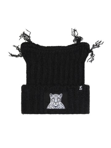 애니멀 와펜 표범(흑백) 태슬 귀비니