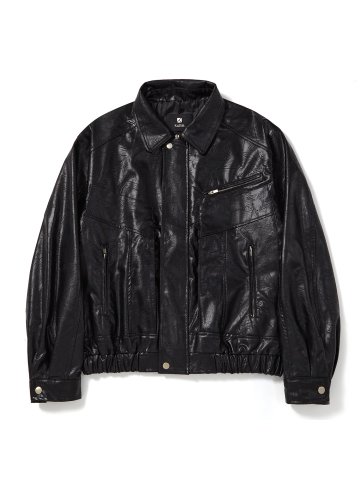 WILD SYNTHETIC  BOMBER JACKET_BLACK