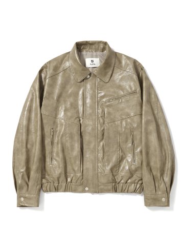 WILD SYNTHETIC BOMBER JACKET_BEIGE