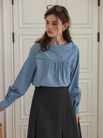 DA_Autumn boat-shaped shirt_2color