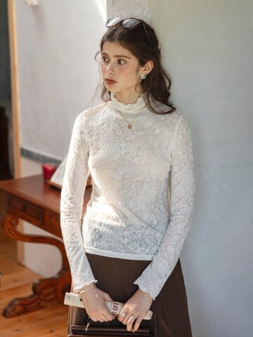 DA_High-necked long-sleeved top_3color