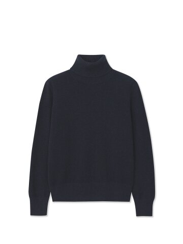 캐시미어 베이직 터틀넥 튜베로즈 풀오버 (UFKKTN440C-NAVY)