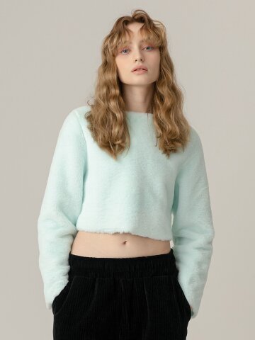 퓨어 퍼 크롭 탑_MW5STS04X