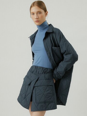 브리즈 퀼팅 랩 미니 스커트_MW5SPT06X