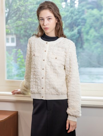 Tweed pocket cardigan_2color