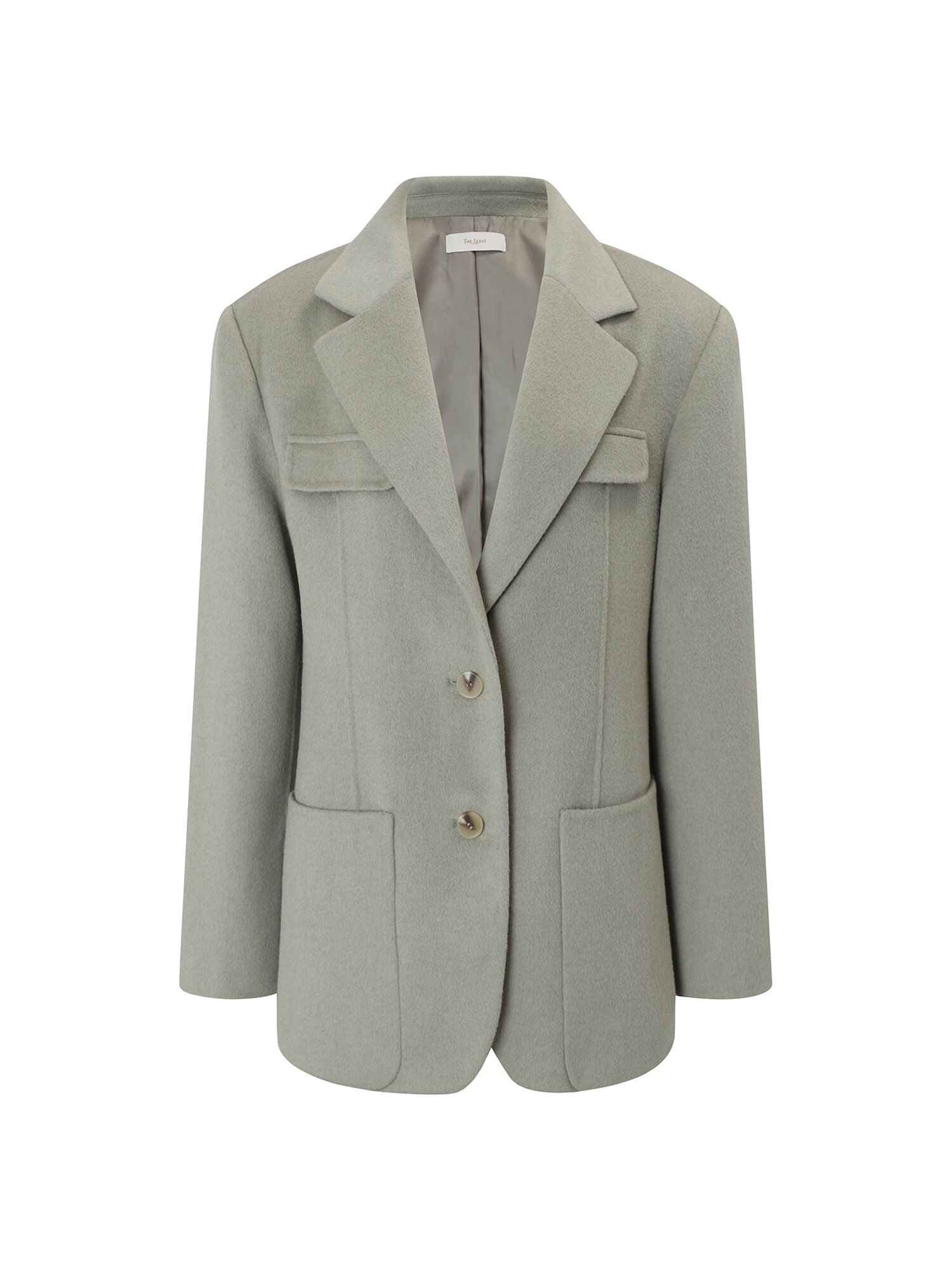 울 캐시미어 블렌드 멀티 포켓 싱글 재킷 (LIGHT KHAKI)