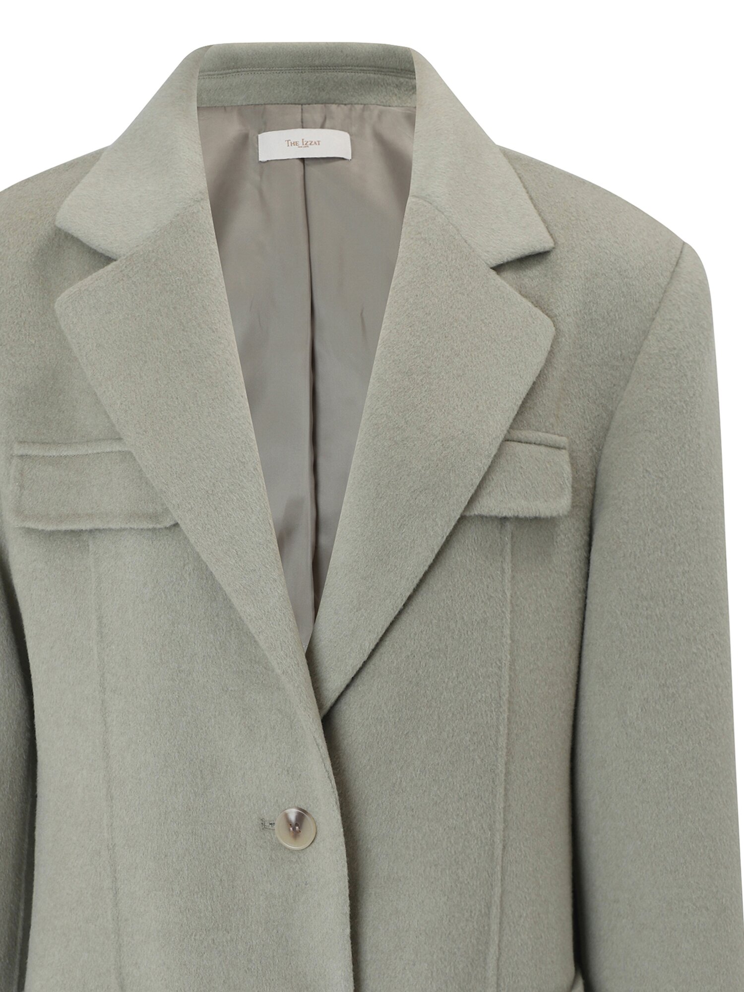 울 캐시미어 블렌드 멀티 포켓 싱글 재킷 (LIGHT KHAKI)