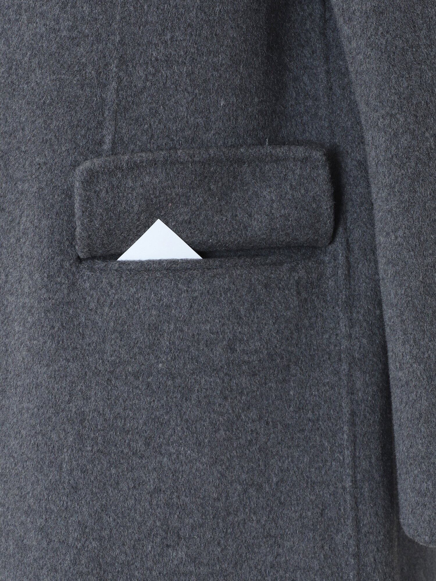 울 캐시미어 블렌드 싱글 핸드메이드 코트 (DARK GREY)