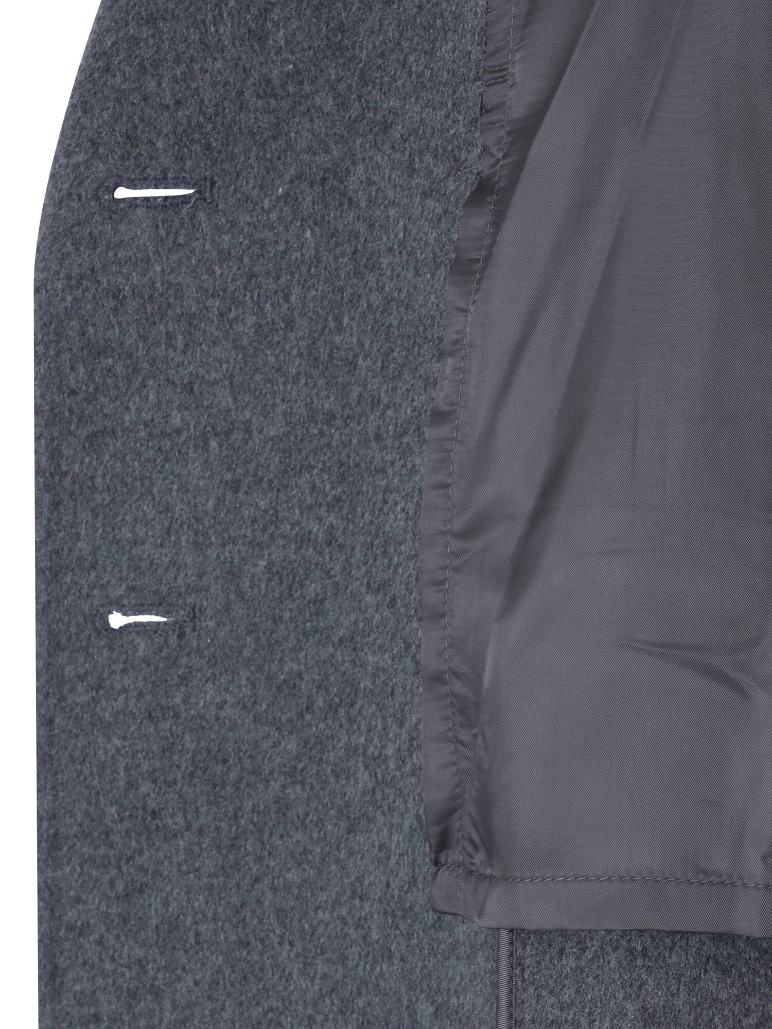 울 캐시미어 블렌드 싱글 핸드메이드 코트 (DARK GREY)
