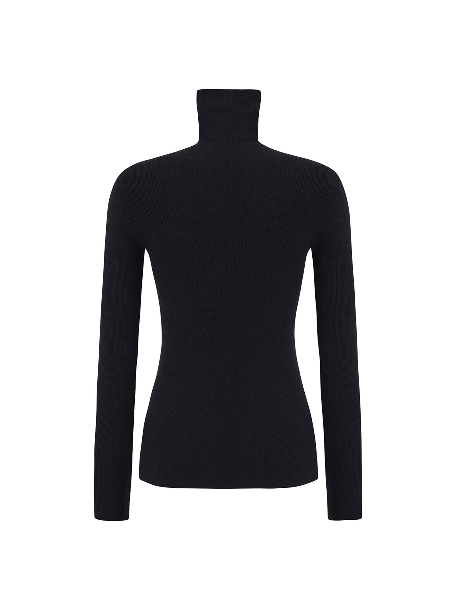 골지 터틀넥 풀오버 니트 (BLACK)