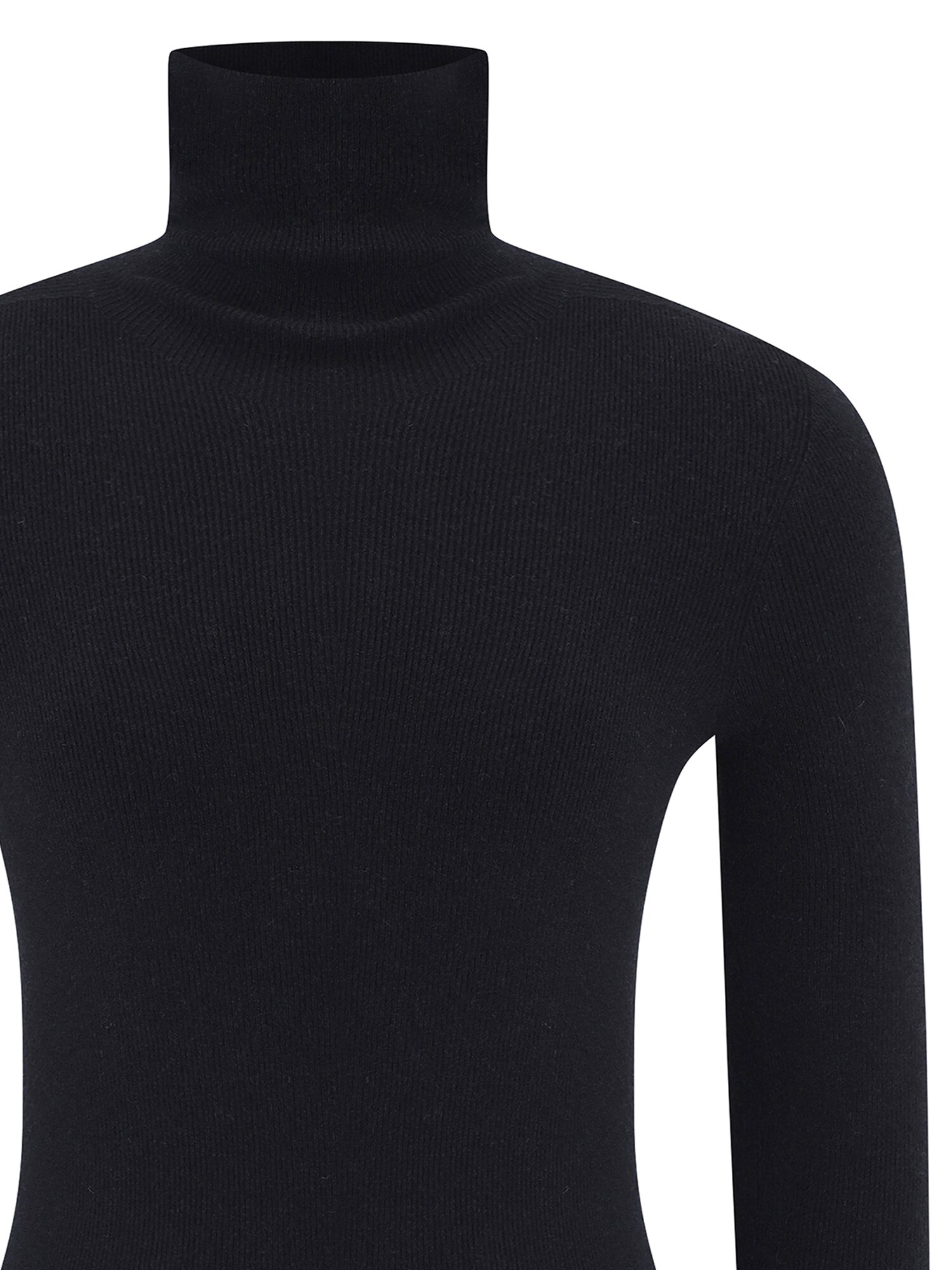 골지 터틀넥 풀오버 니트 (BLACK)