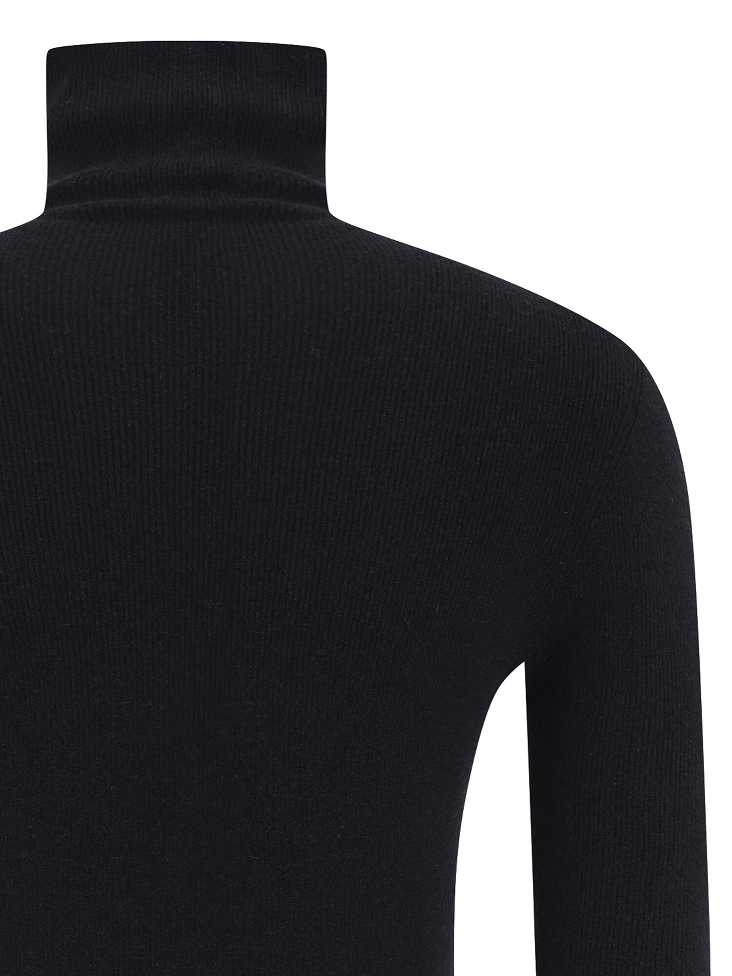 골지 터틀넥 풀오버 니트 (BLACK)