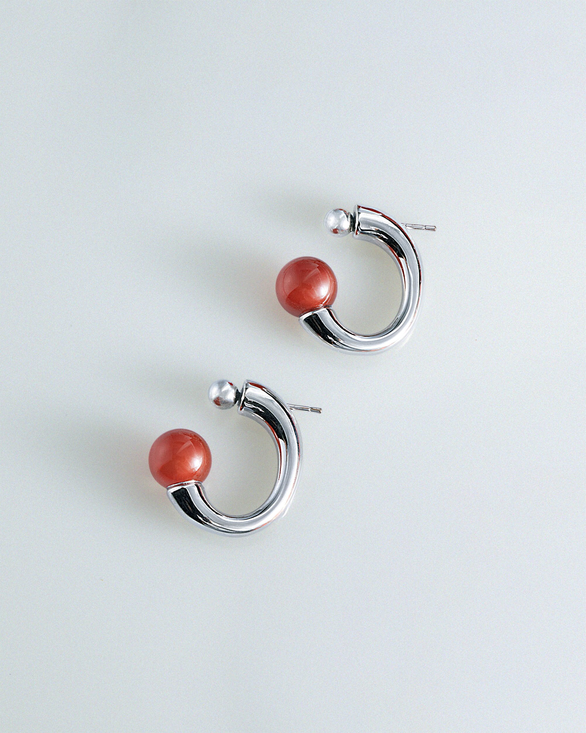 [컨젠] Red Agate Earring 레드 애게이트 이어링