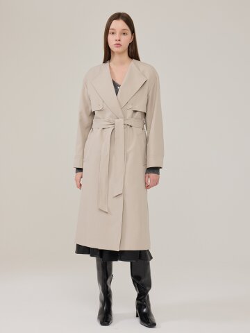 [코엣] 아델 트렌치코트_라이트베이지