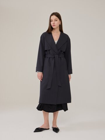 [코엣] 아델 트렌치코트_차콜