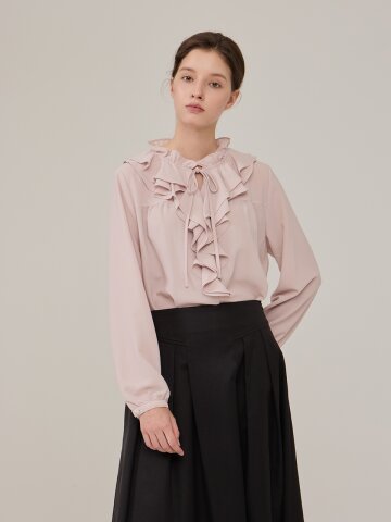 [코엣] 제니 러플 블라우스_인디핑크