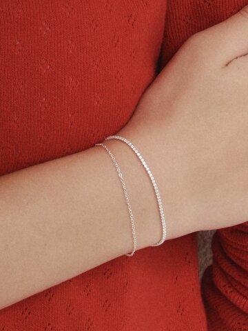 슬림 두줄 테니스 팔찌 STJ-BB1576WG	