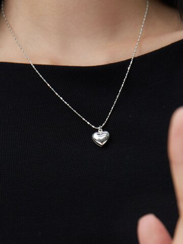 (925실버) Silver Heart Drop 목걸이
