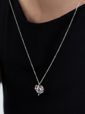 (925실버) Eternal Heart 롱 목걸이