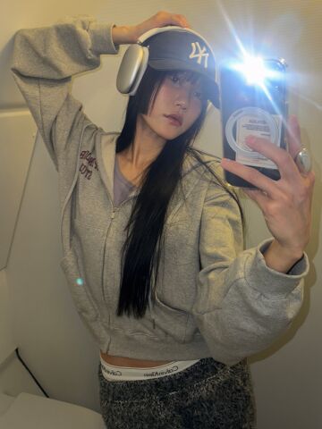 opendoor hooded zip-up gray