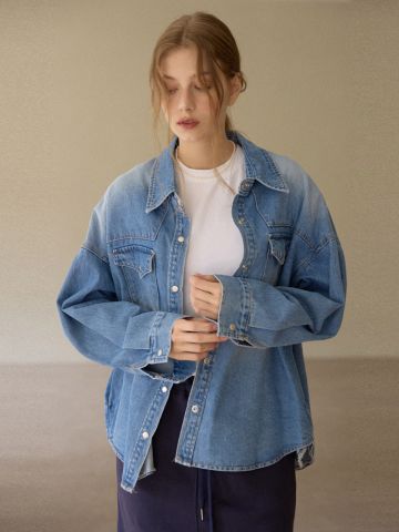 pocket denim shirts navy