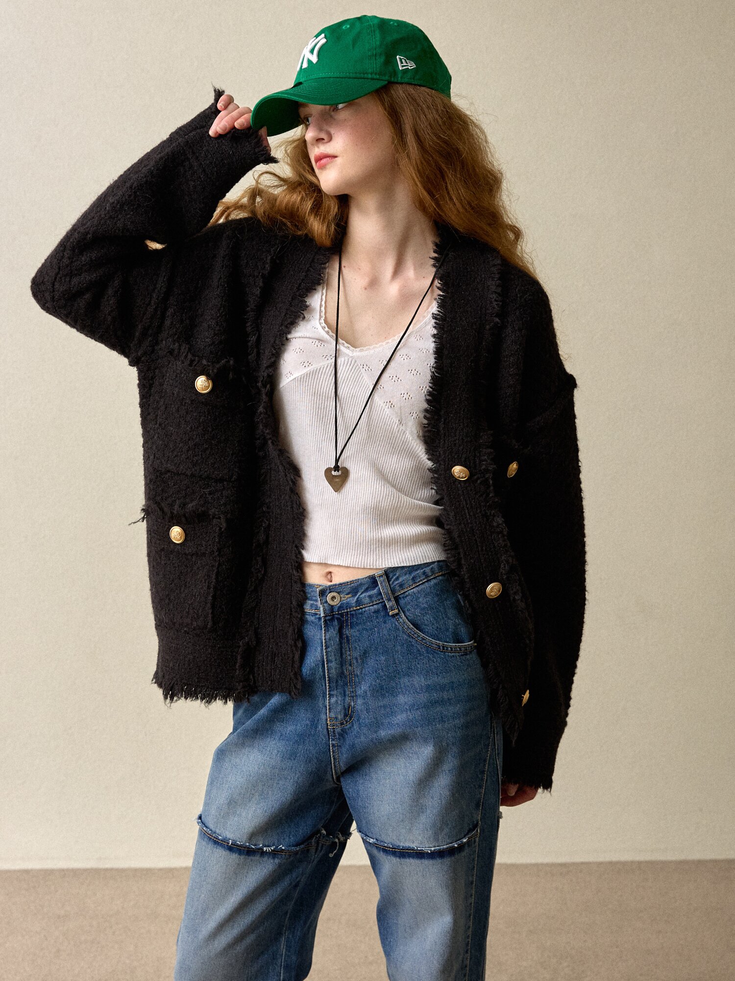 [16차]Winter Tweed Knit BLACK