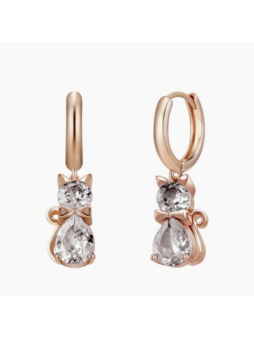 페리스 귀걸이 MGER0364 14K Gold Plated  (화이트 큐빅)