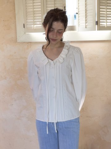 [메종르하르] 랑데뷰 블라우스 (스크런치SET) 2color