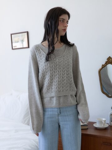 [메종르하르] 에센셜 니트 (뷔스티에SET) 3color