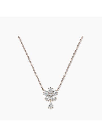 칼리아 목걸이 MGNL0391 14K Gold Plated (로즈골드+화이트 큐빅)