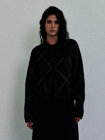 아가일 울 니트 가디건 (2color)