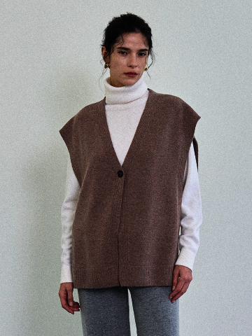 울 캐시미어 머플러 베스트 (2color)