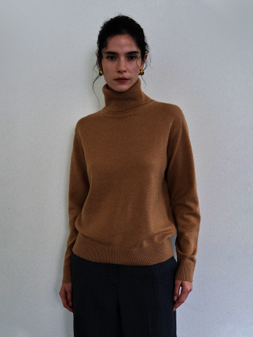 울 캐시미어 터틀넥 니트 탑 (3color)