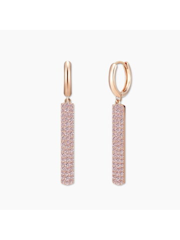 파이퍼 귀걸이 MGER0399 14K Gold Plated (로즈골드+핑크 큐빅)