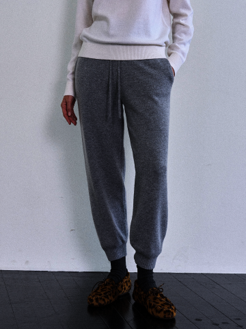 울 캐시미어 니트 조거 팬츠 (2color)