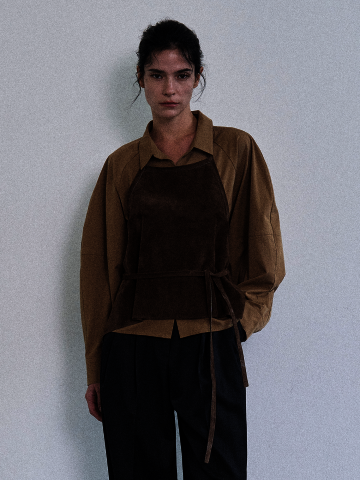 스웨이드 레더 베스트 (2color)