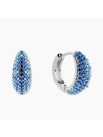 캐럴 귀걸이 MGER0405 Rhodium Plated (화이트골드+블루 큐빅)