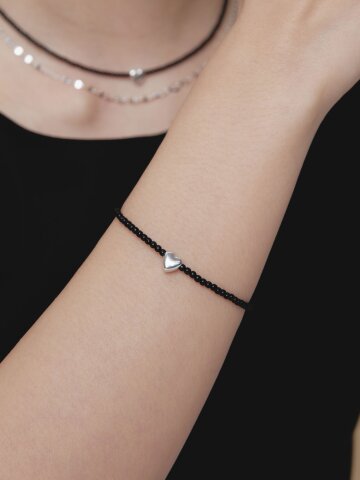 (925실버) Midnight S Heart 은 팔찌