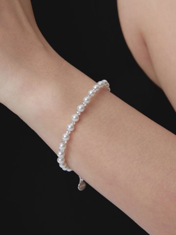 (925실버) Lily Pearl 스와로브스키 진주 은 팔찌